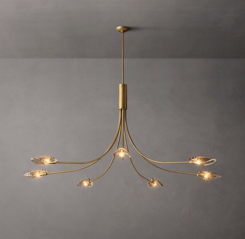 Heritage Shell Smoke Glass Round Chandelier – 72" — view 2