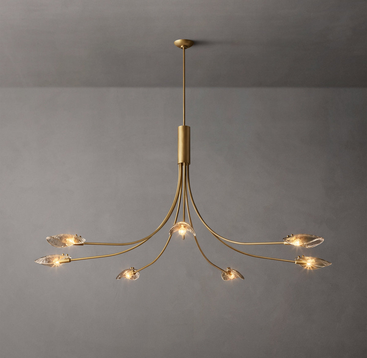 Heritage Shell Smoke Glass Round Chandelier – 72" — view 2