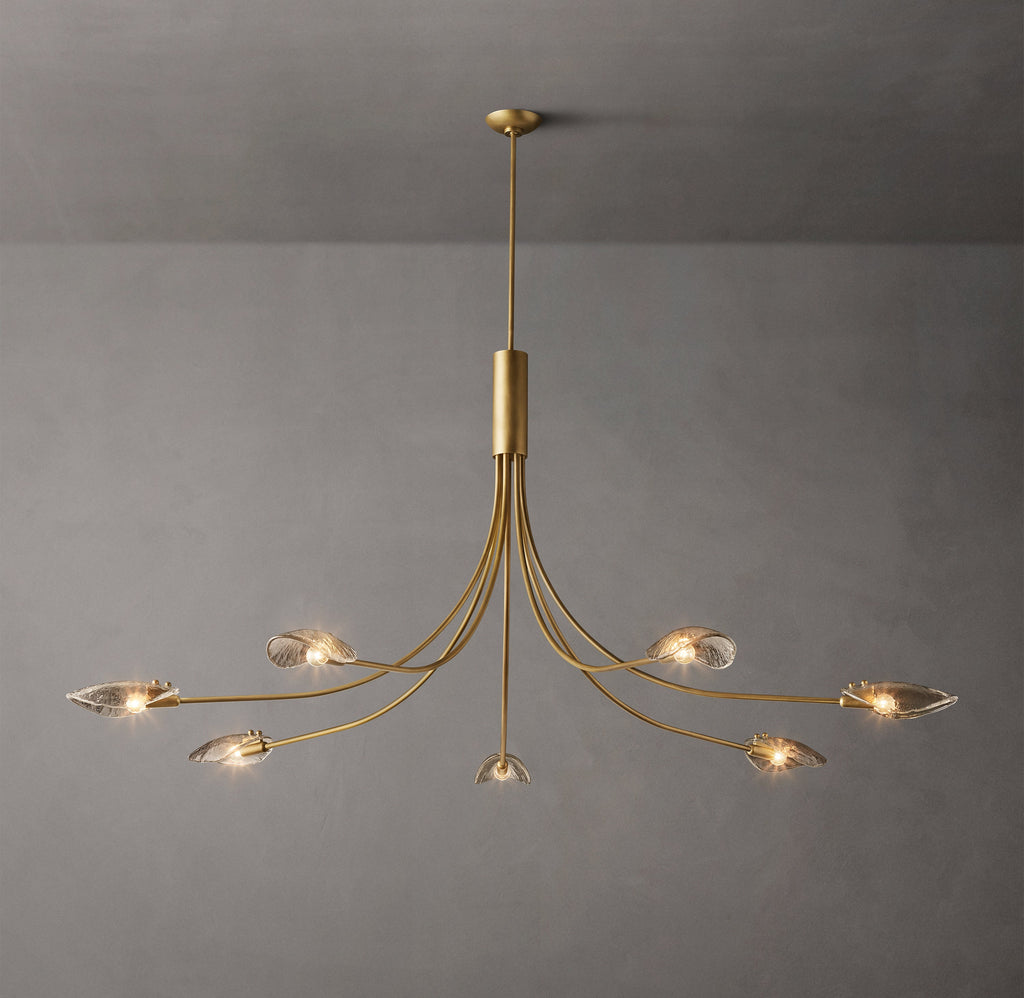 Heritage Shell Smoke Glass Round Chandelier – 72" — view 3