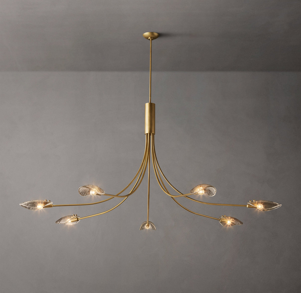 Heritage Shell Smoke Glass Round Chandelier – 72" — view 3
