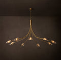 Heritage Shell Smoke Glass Round Chandelier – 84" — view 1