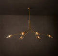 Heritage Shell Smoke Glass Linear Chandelier – 72" — view 1