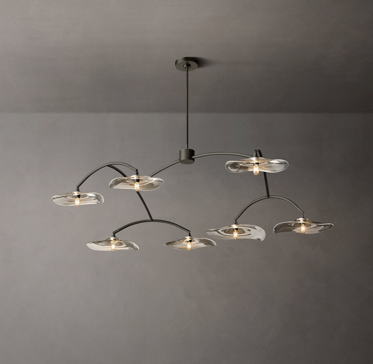 Signature Lily Clear Glass Round Chandelier – 54" — view 3