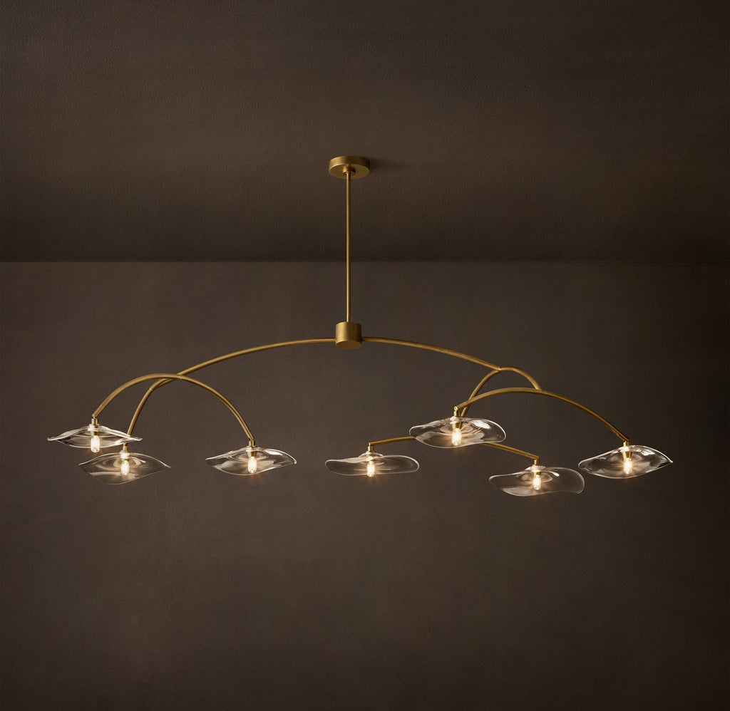 Signature Lily Clear Glass Round Chandelier – 72" — view 2