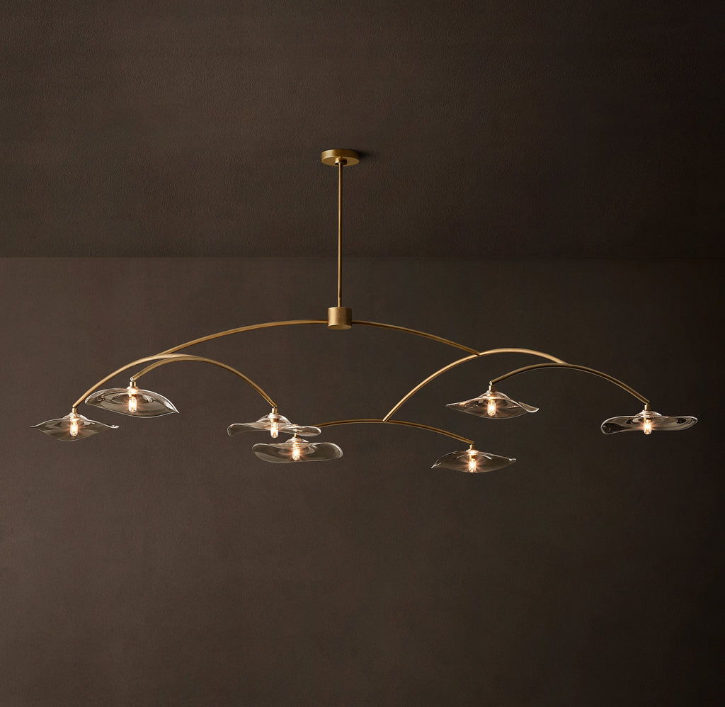 Signature Lily Clear Glass Round Chandelier – 84" — view 1