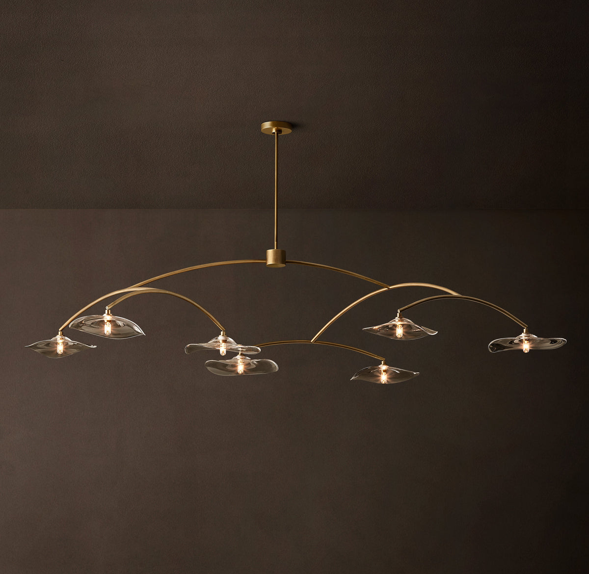 Signature Lily Clear Glass Round Chandelier – 84" — view 1