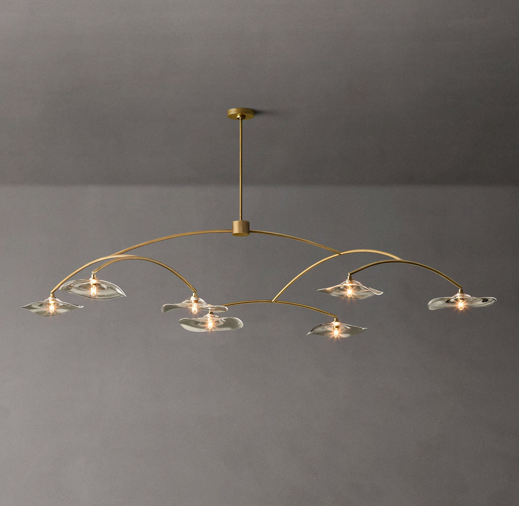 Signature Lily Clear Glass Round Chandelier – 84" — view 2