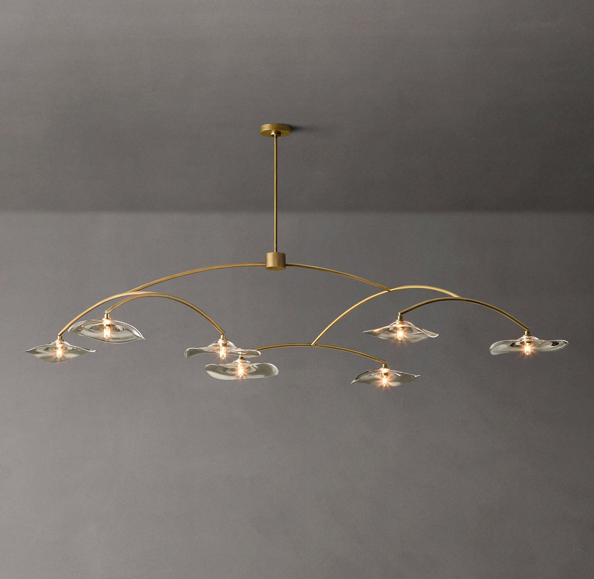 Signature Lily Clear Glass Round Chandelier – 84" — view 2