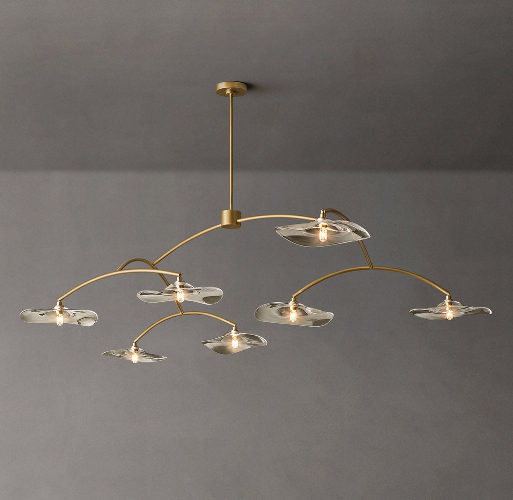Signature Lily Clear Glass Round Chandelier – 84" — view 3