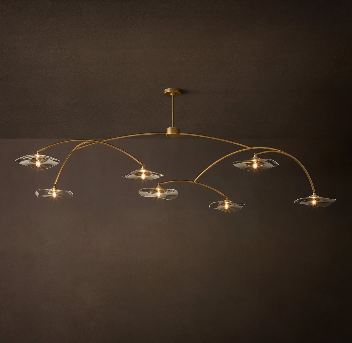 Signature Lily Clear Glass Round Chandelier – 96" — view 1