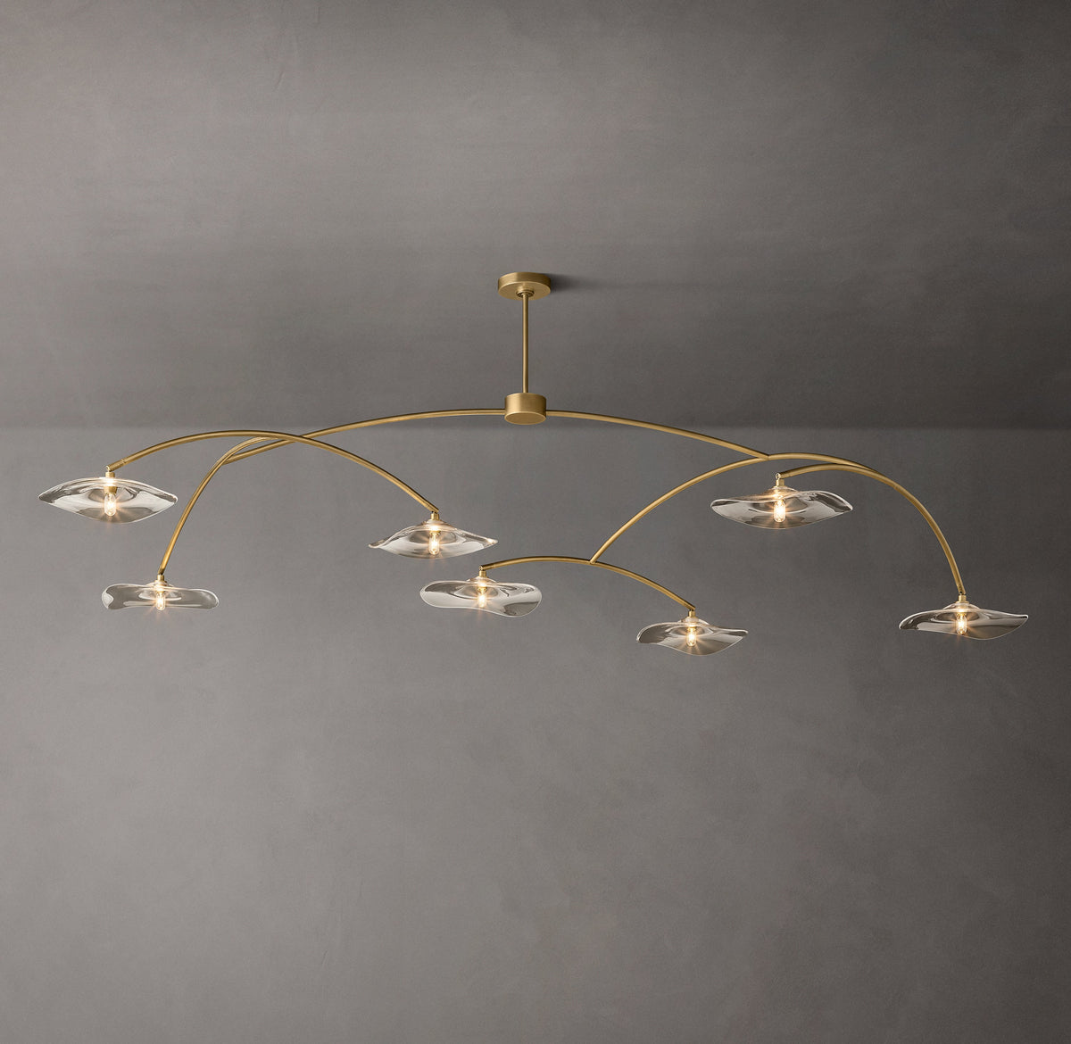 Signature Lily Clear Glass Round Chandelier – 96" — view 2