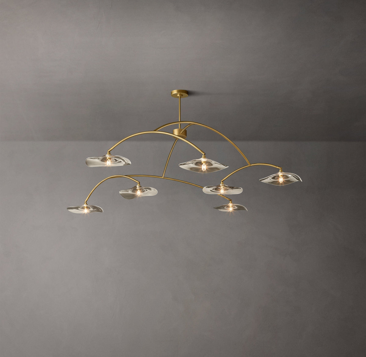 Signature Lily Clear Glass Round Chandelier – 96" — view 3