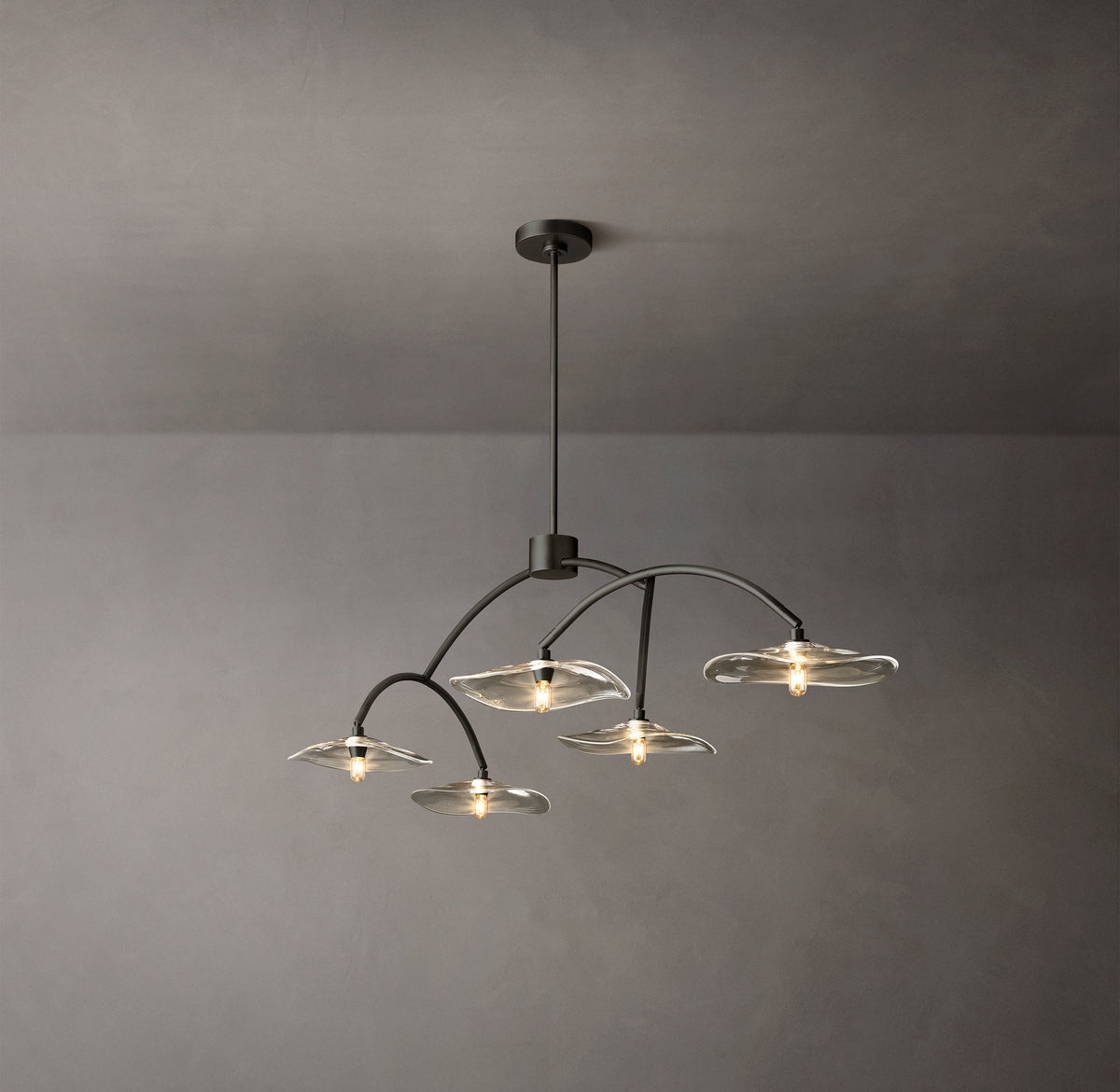 Signature Lily Clear Glass Linear Chandelier – 60" — view 3