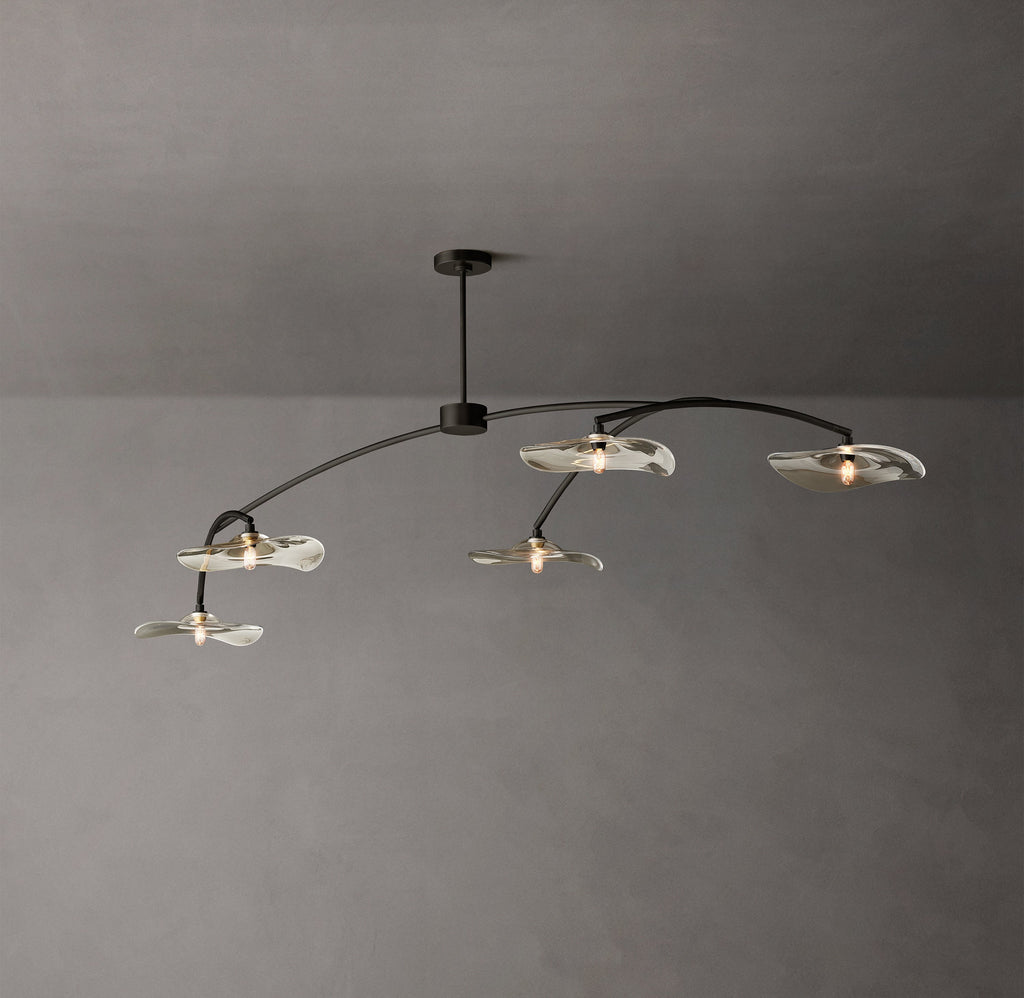 Signature Lily Clear Glass Linear Chandelier – 80" — view 3