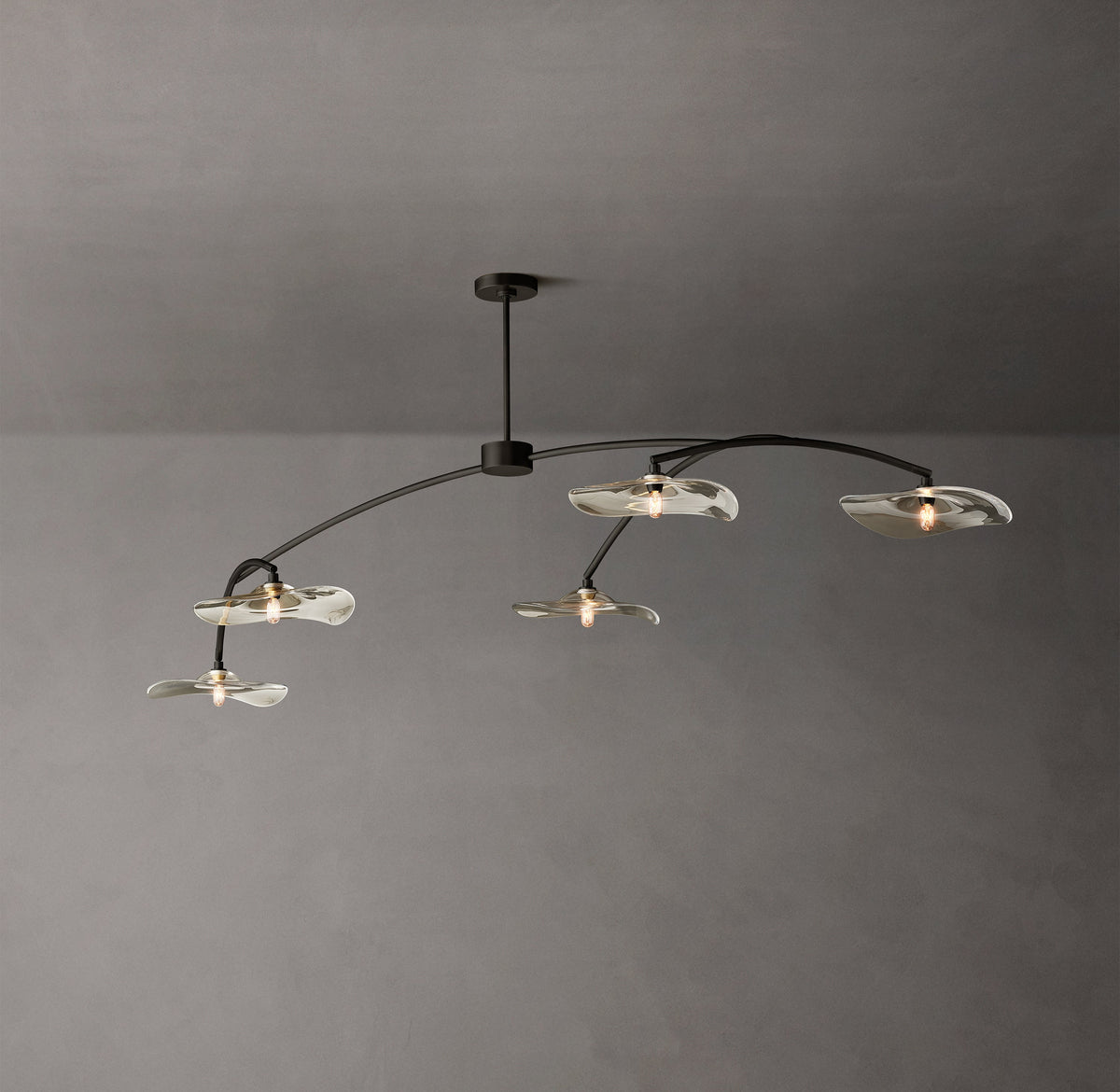 Signature Lily Clear Glass Linear Chandelier – 80" — view 3