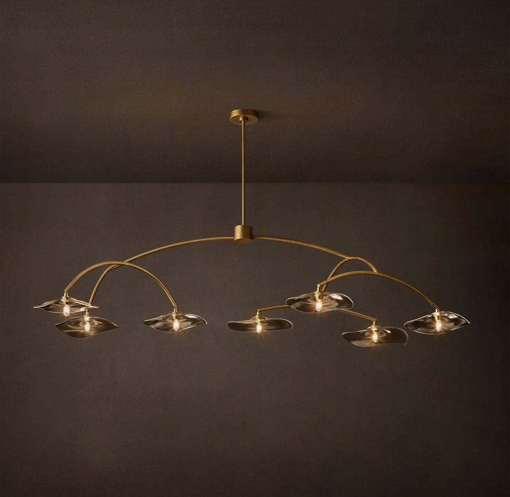 Signature Lily Smoke Glass Round Chandelier – 72" — view 2