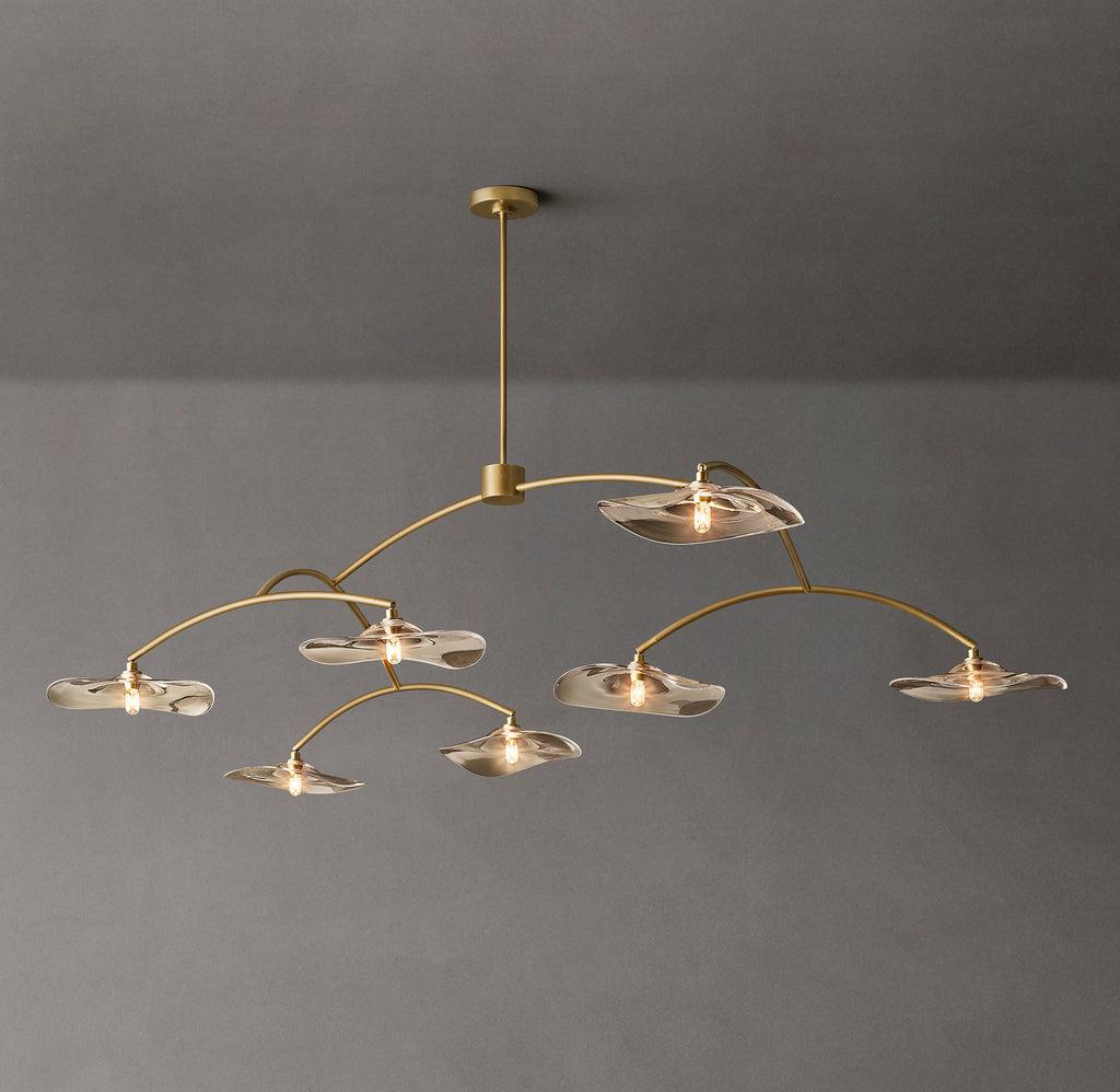 Signature Lily Smoke Glass Round Chandelier – 84" — view 3