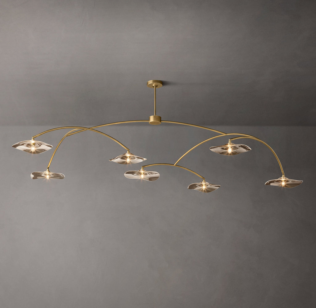 Signature Lily Smoke Glass Round Chandelier – 96" — view 2