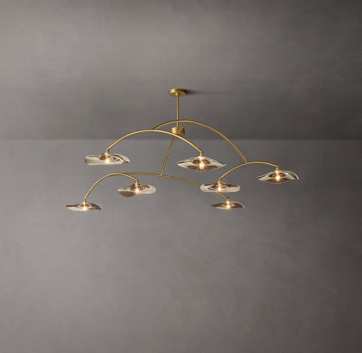 Signature Lily Smoke Glass Round Chandelier – 96" — view 3