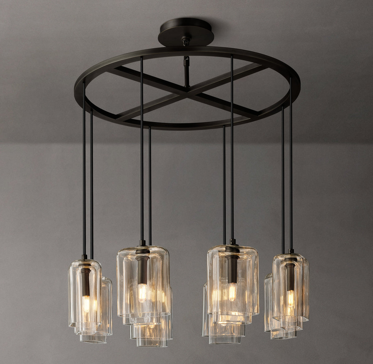 Artisan Lacour Clear Glass Round Chandelier – 36" — view 2