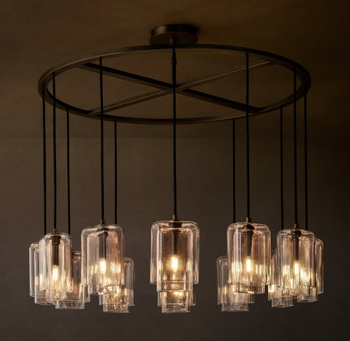 Artisan Lacour Clear Glass Round Chandelier – 48" — view 1
