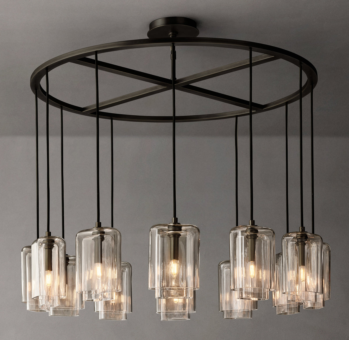 Artisan Lacour Clear Glass Round Chandelier – 48" — view 2