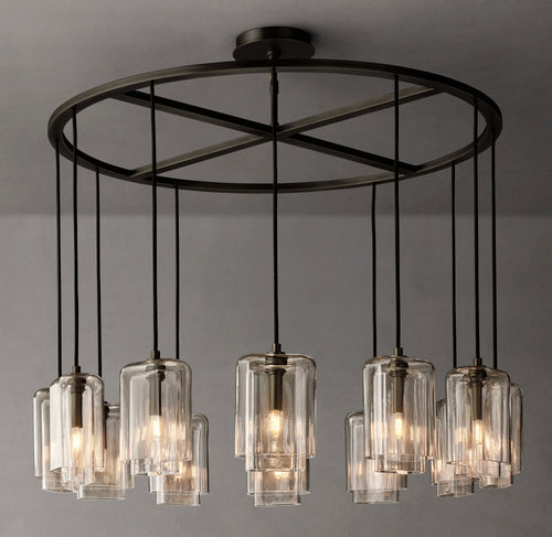 Artisan Lacour Clear Glass Round Chandelier – 48" — view 2
