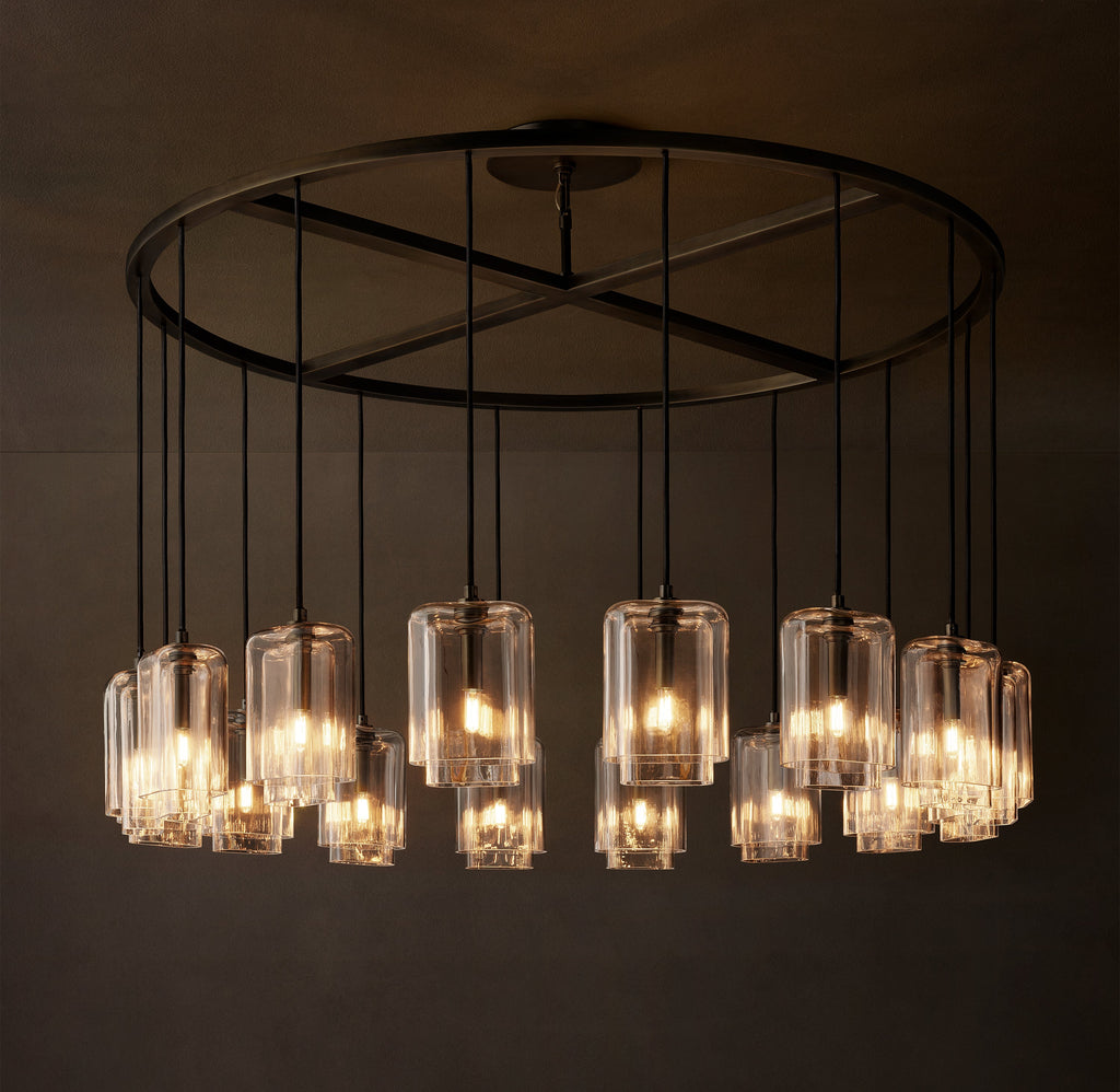 Artisan Lacour Clear Glass Round Chandelier – 60" — view 1