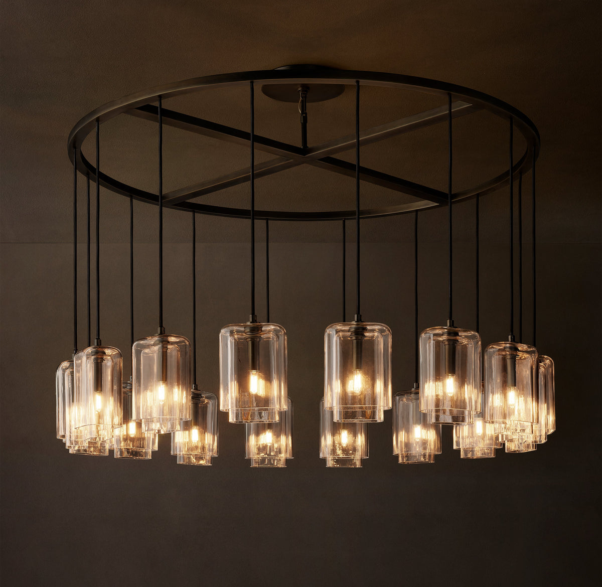 Artisan Lacour Clear Glass Round Chandelier – 60" — view 1