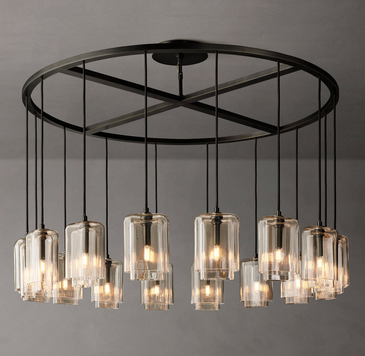 Artisan Lacour Clear Glass Round Chandelier – 60" — view 2