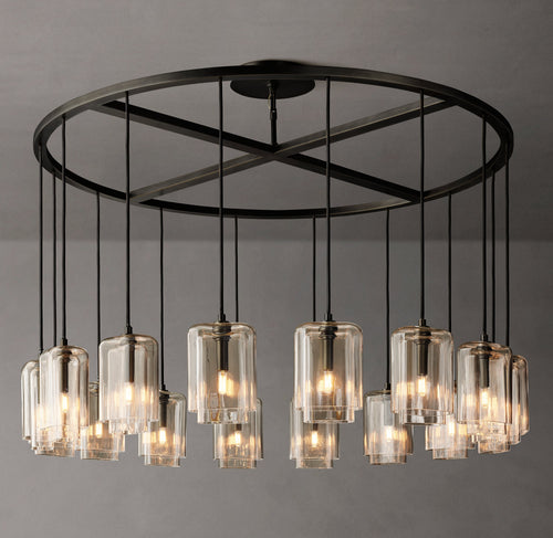Artisan Lacour Clear Glass Round Chandelier – 60" — view 2