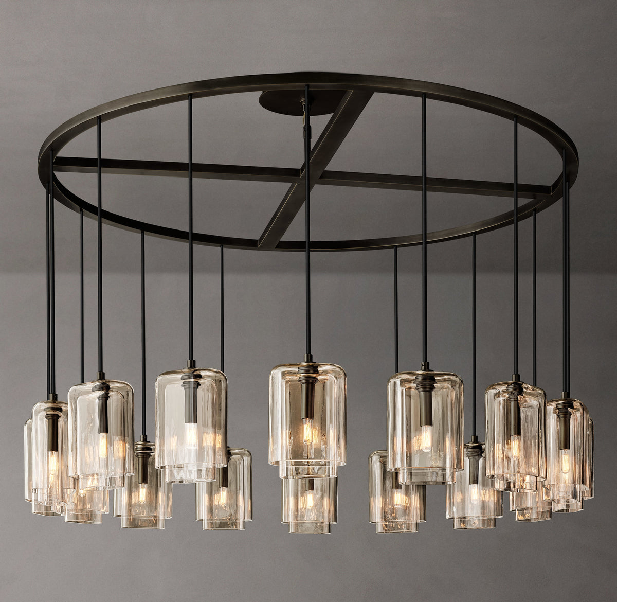 Artisan Lacour Clear Glass Round Chandelier – 60" — view 3