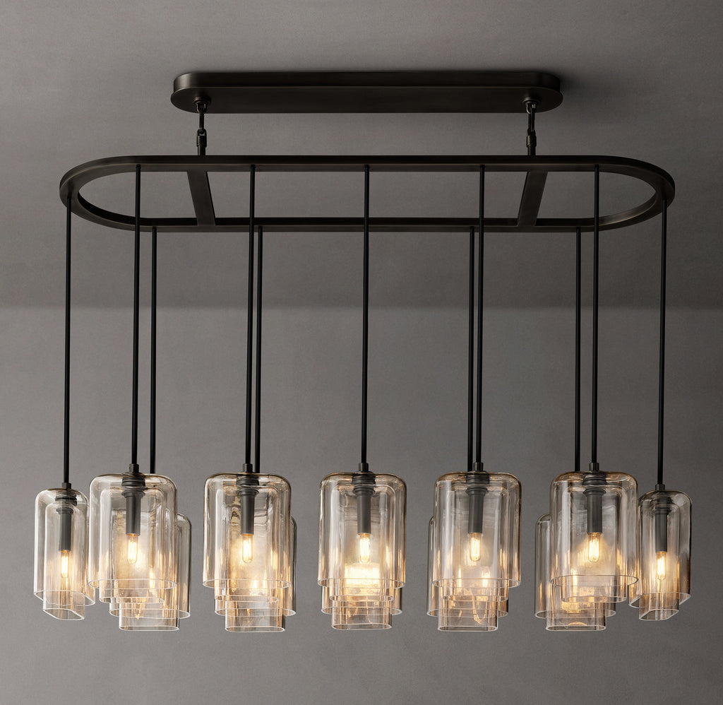 Artisan Lacour Clear Glass Linear Chandelier – 54" — view 2