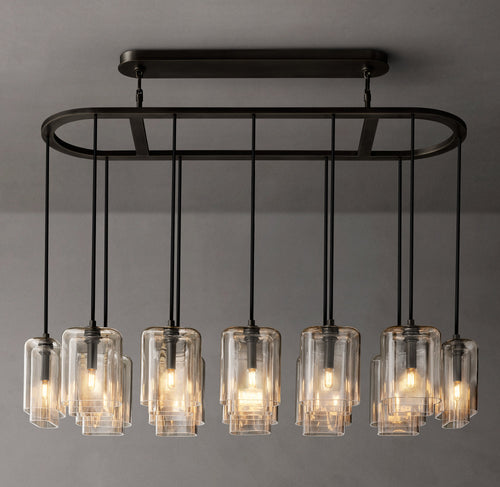 Artisan Lacour Clear Glass Linear Chandelier – 54" — view 2