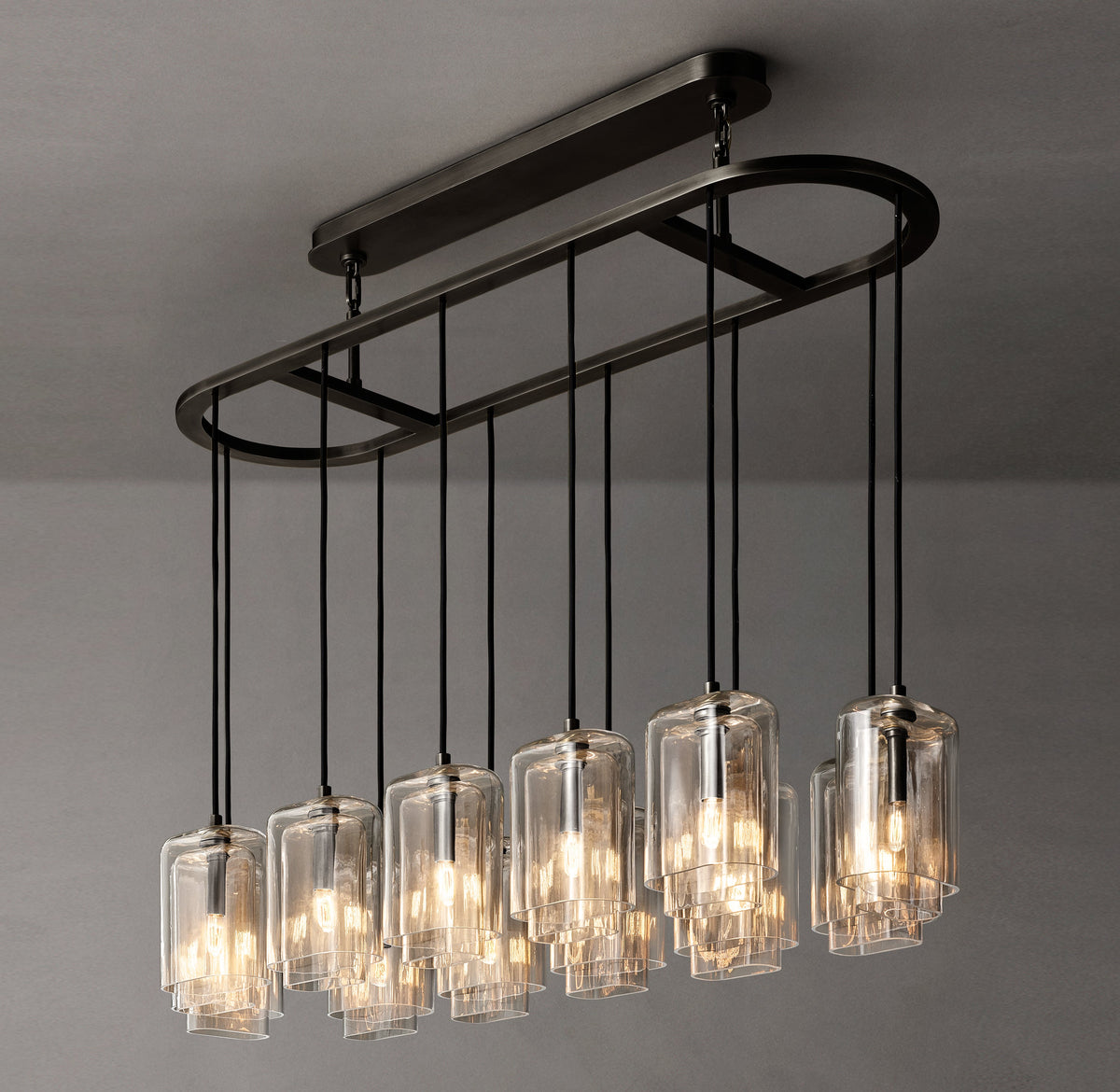 Artisan Lacour Clear Glass Linear Chandelier – 54" — view 3