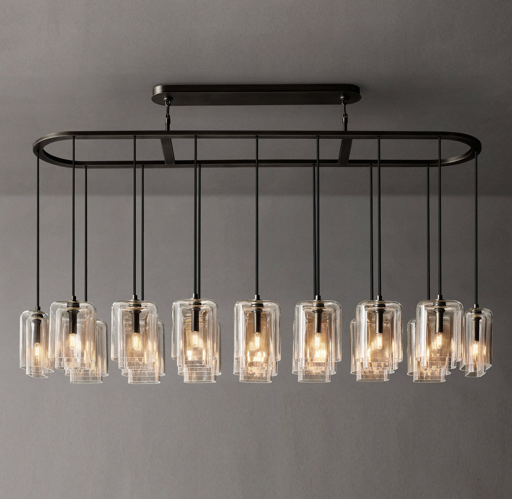 Artisan Lacour Clear Glass Linear Chandelier – 72" — view 2