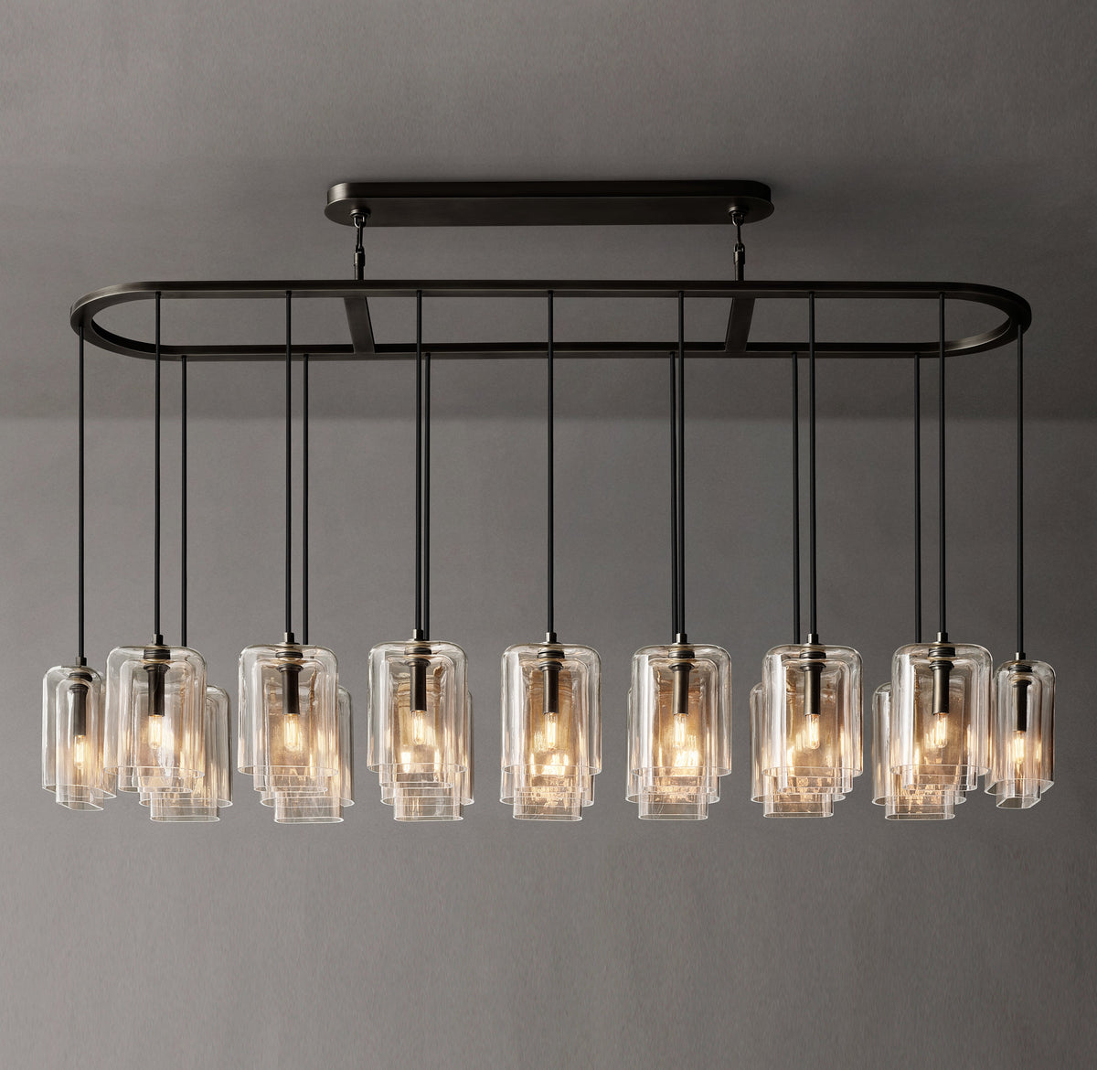 Artisan Lacour Clear Glass Linear Chandelier – 72" — view 2