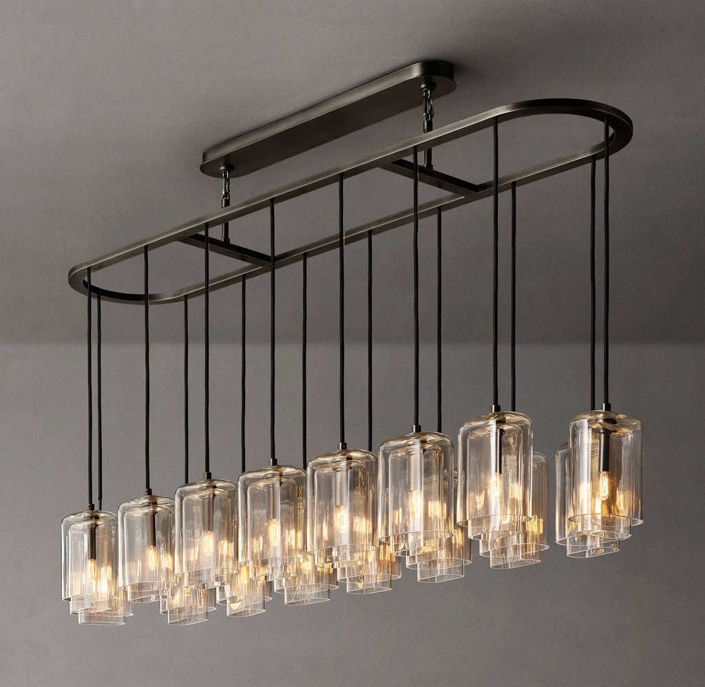 Artisan Lacour Clear Glass Linear Chandelier – 72" — view 3
