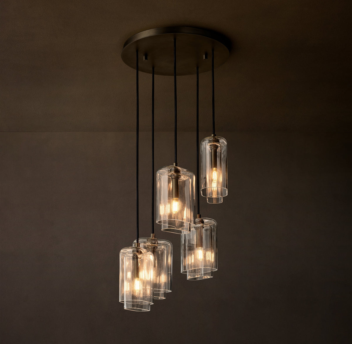 Artisan Lacour Clear Glass Cluster Chandelier – 18" — view 1