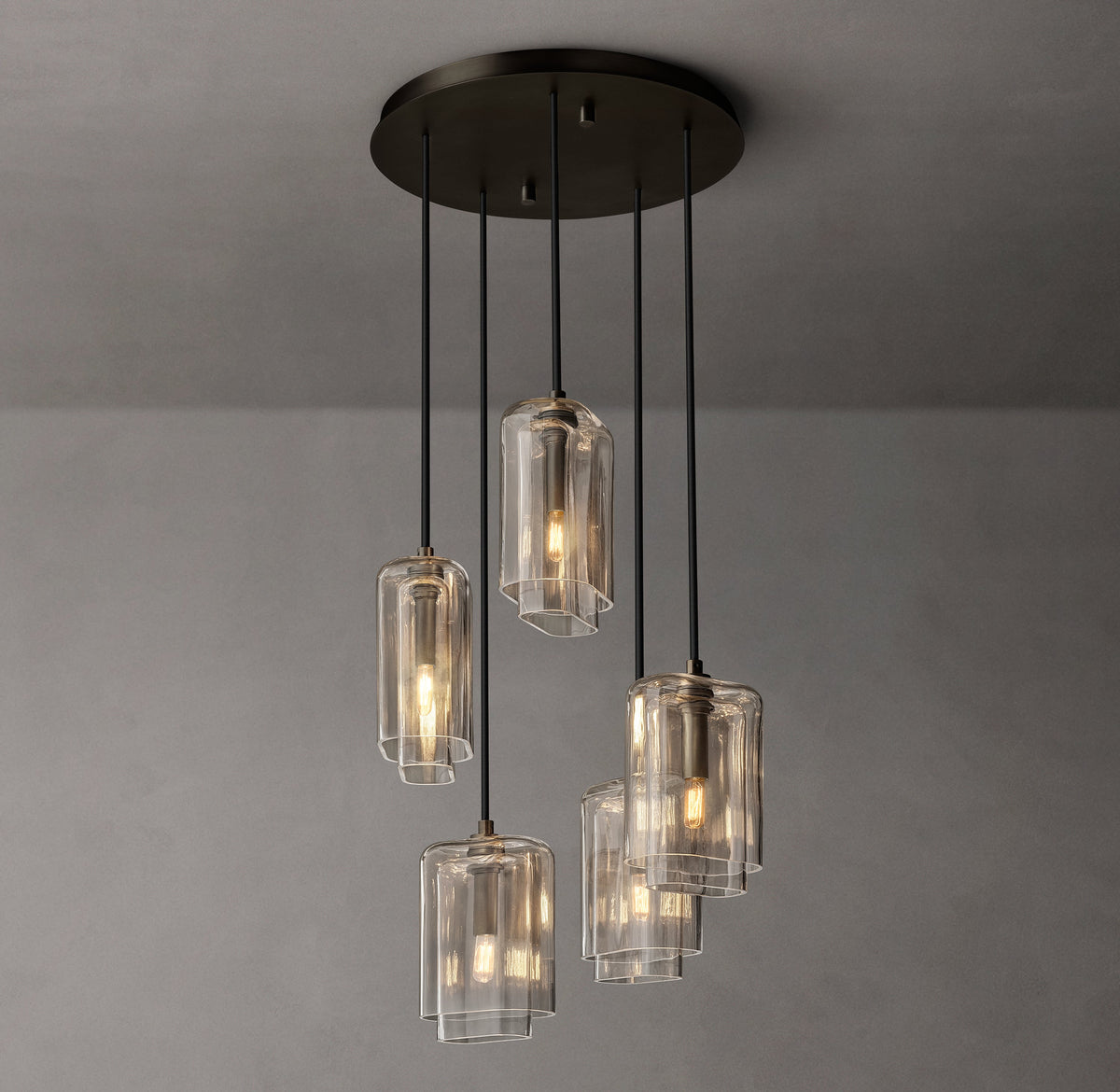 Artisan Lacour Clear Glass Cluster Chandelier – 18" — view 3