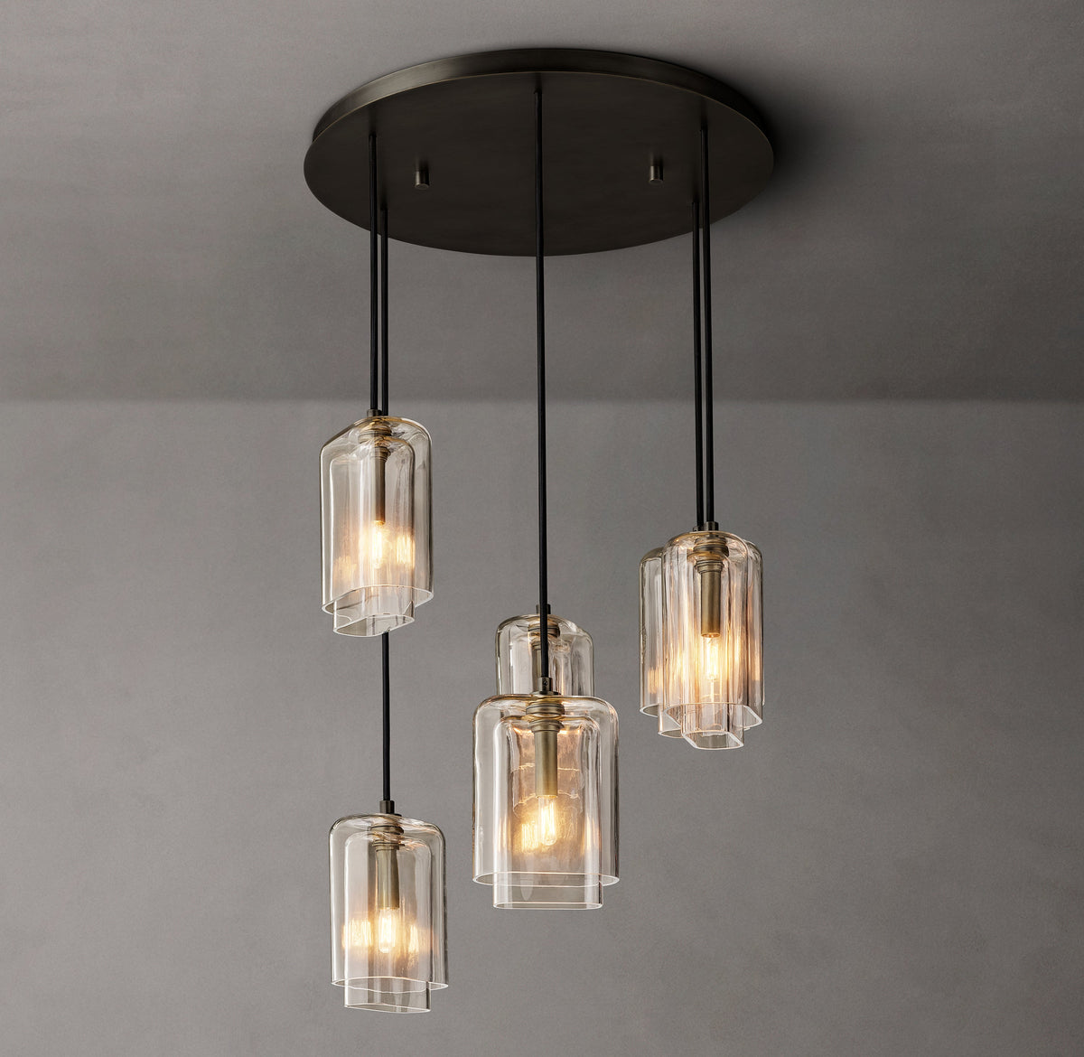 Artisan Lacour Clear Glass Cluster Chandelier – 24" — view 1