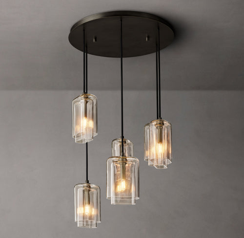 Artisan Lacour Clear Glass Cluster Chandelier – 24" — view 1
