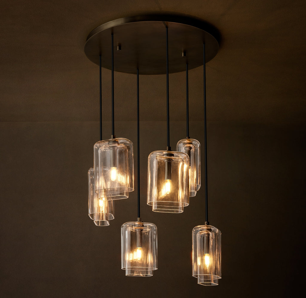 Artisan Lacour Clear Glass Cluster Chandelier – 24" — view 2