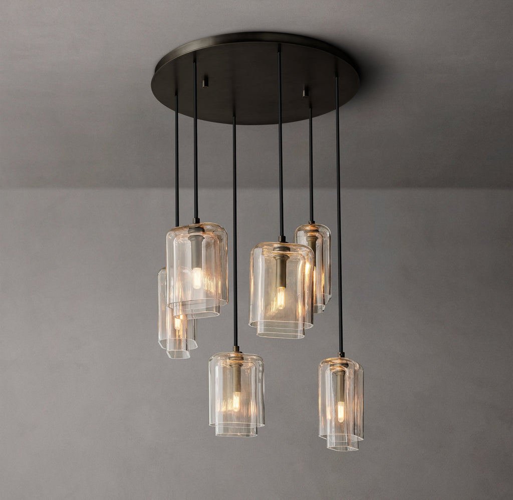 Artisan Lacour Clear Glass Cluster Chandelier – 24" — view 3