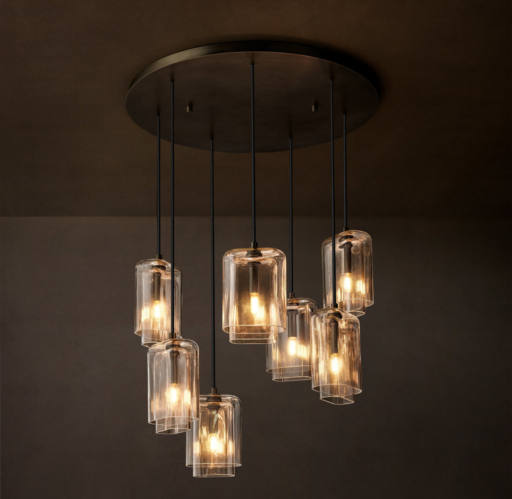 Artisan Lacour Clear Glass Cluster Chandelier – 30" — view 1