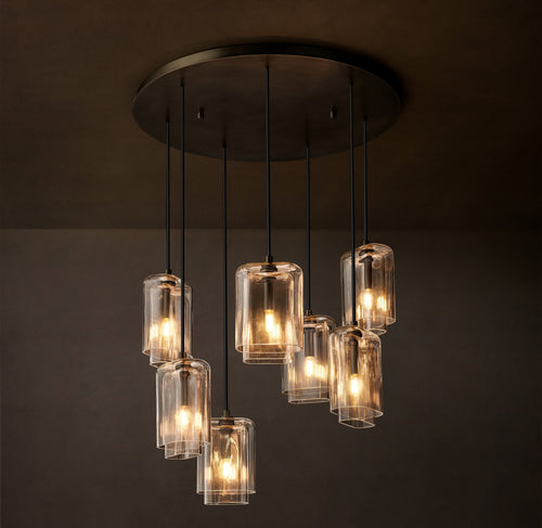 Artisan Lacour Clear Glass Cluster Chandelier – 30" — view 1