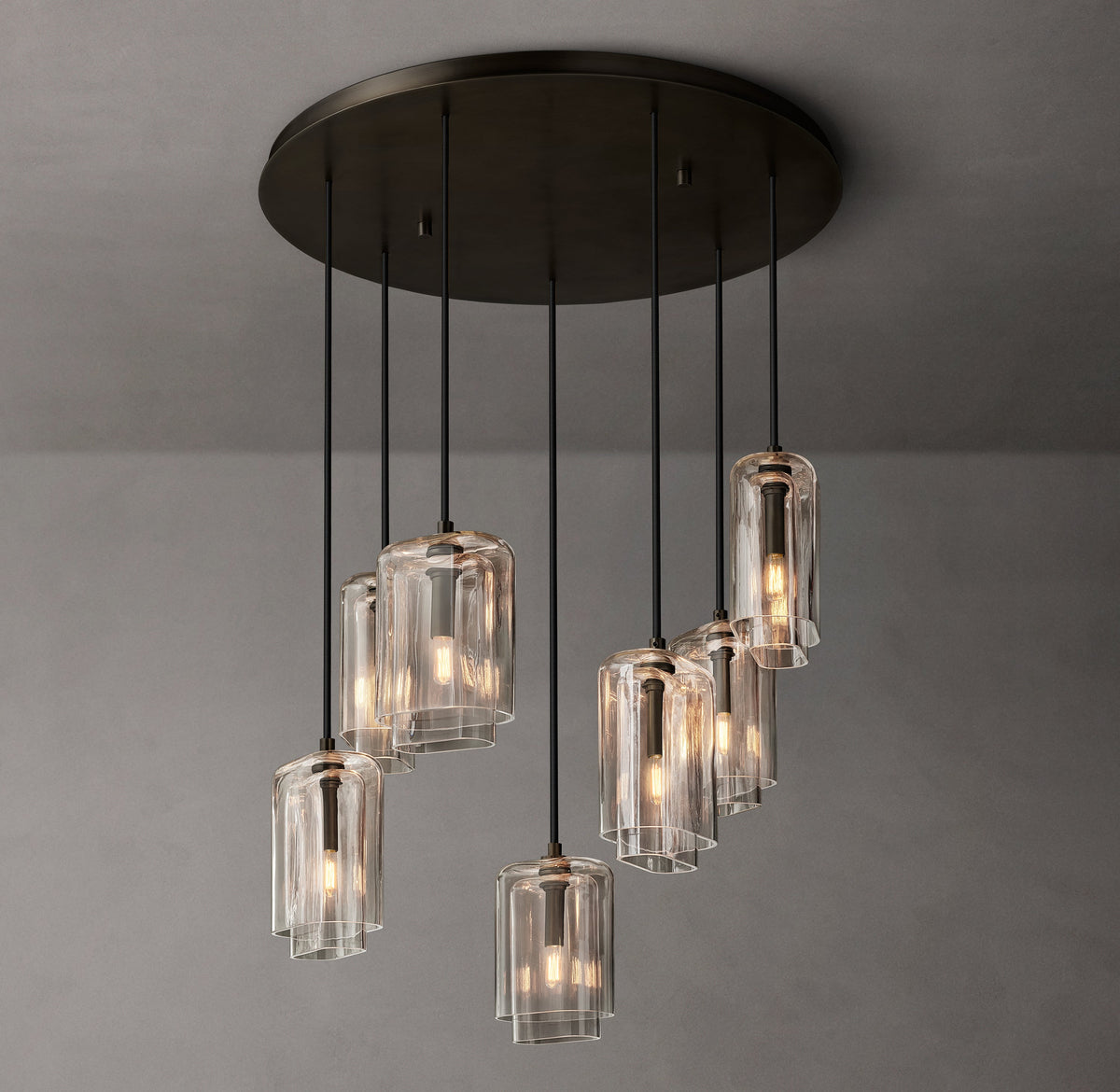 Artisan Lacour Clear Glass Cluster Chandelier – 30" — view 3