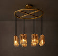 Artisan Lacour Amber Glass Round Chandelier – 36" — view 1