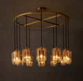 Artisan Lacour Amber Glass Round Chandelier – 48" — view 1