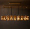 Artisan Lacour Amber Glass Rectangular Chandelier – 72" — view 1